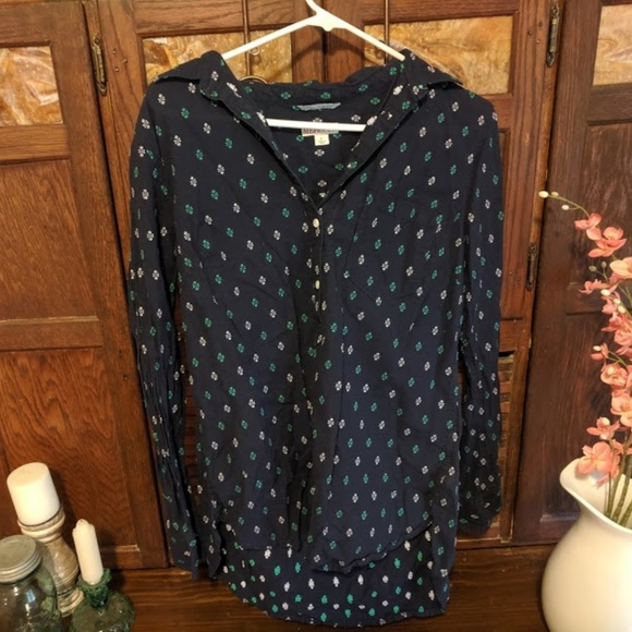Merona Tops - Merona Long Sleeve Navy Shirt (Large) Merona Tops - Merona Long Sleeve Navy Shirt (Large)
